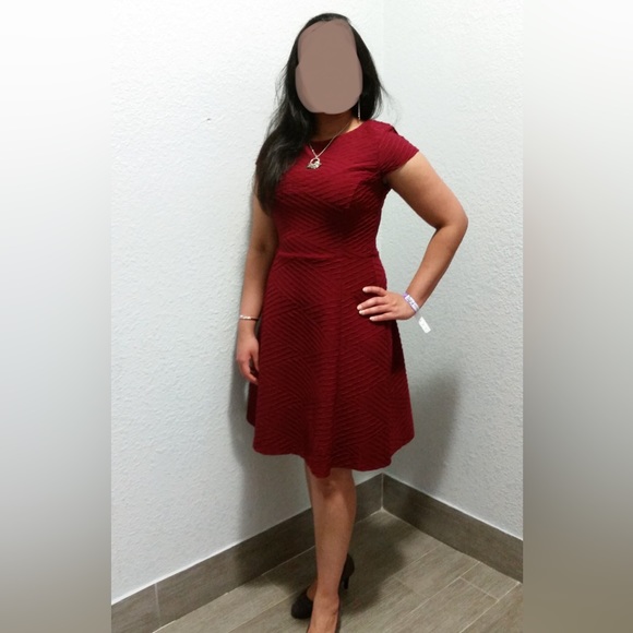 Red Flare Dress - Picture 2 of 5